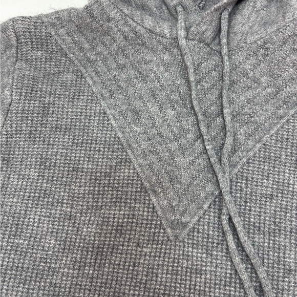 NWOT S. Christina 100% Cashmere Gray Hooded Sweater  S/M - Picture 7 of 10